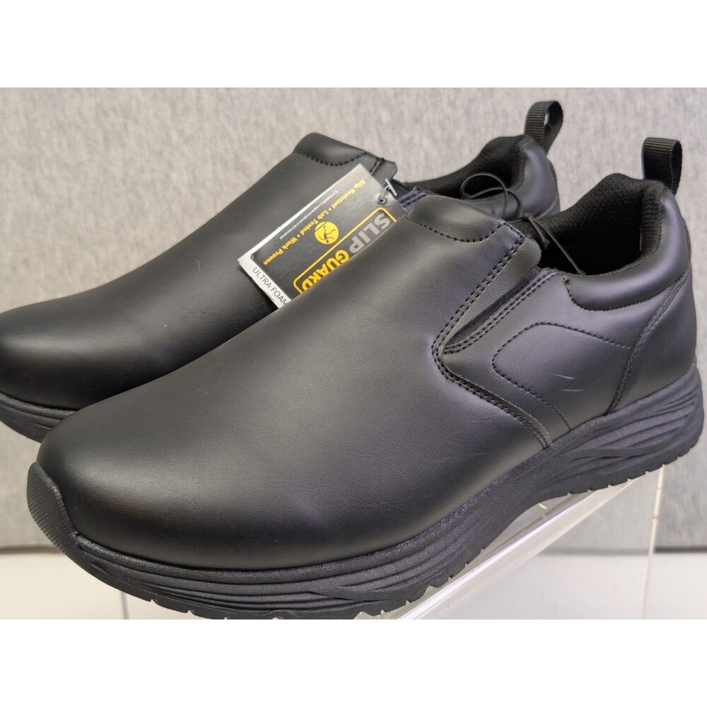 Perry Ellis Portfolio Men 10 Wide  Slip Guard Resistant Slip-On Black Work